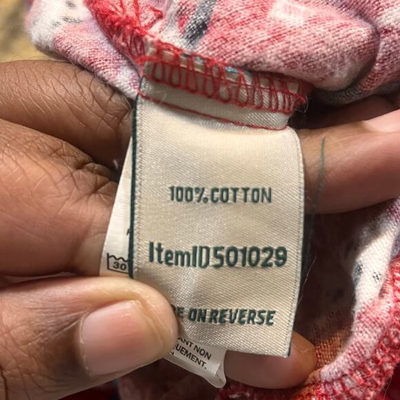 L.L. Bean  Women Large Husky Retriever Dog Snow Pajama Sleep Pants Flannel Red - Picture 5 of 10